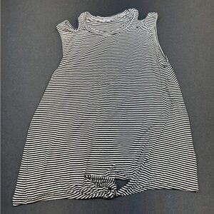 Striped Black and White Women's Top